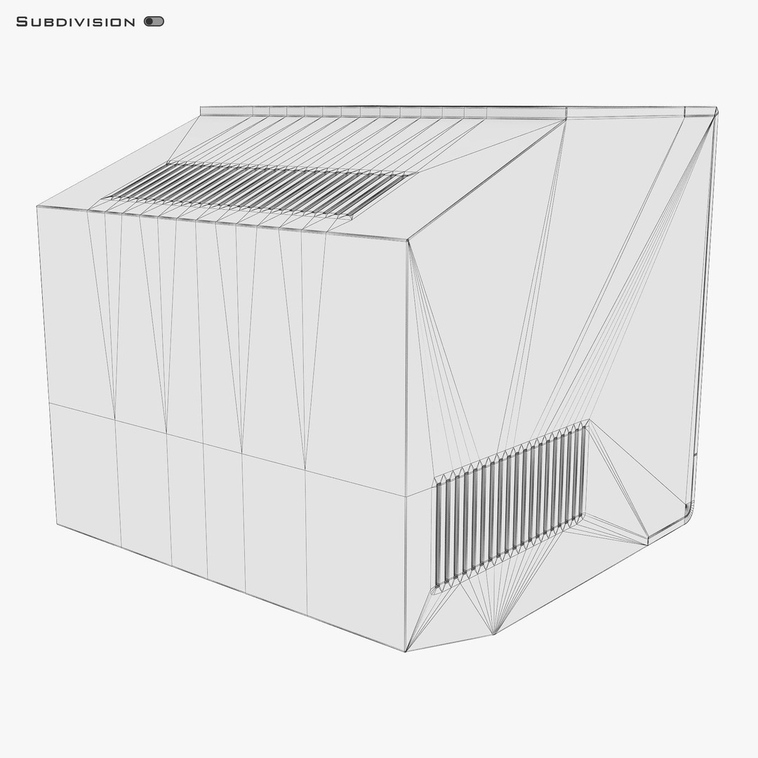 CRT Monitor 3D Model – High Poly Vintage Display, FBX, OBJ - View 17