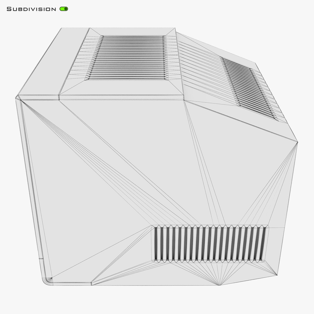 CRT Monitor 3D Model – High Poly Vintage Display, FBX, OBJ - View 26