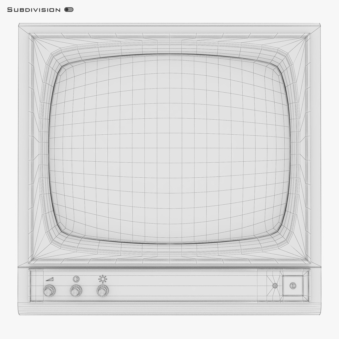 CRT Monitor 3D Model – High Poly Vintage Display, FBX, OBJ - View 31
