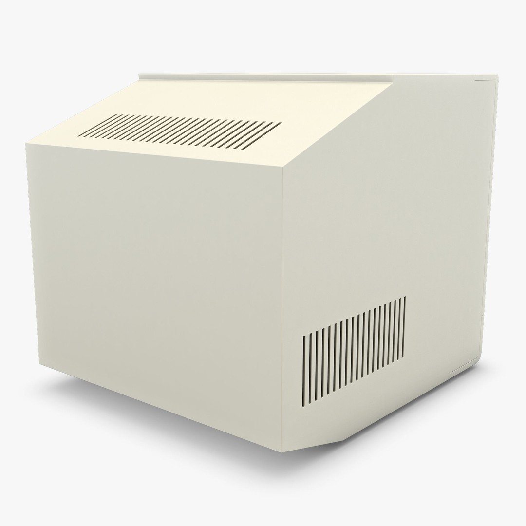 CRT Monitor 3D Model – High Poly Vintage Display, FBX, OBJ - View 4
