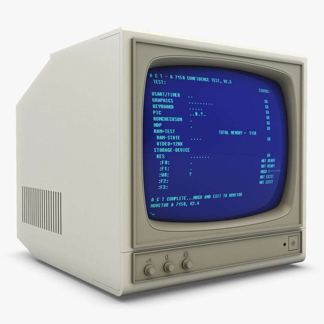 CRT Monitor 3D Model – High Poly Vintage Display, FBX, OBJ - View 7