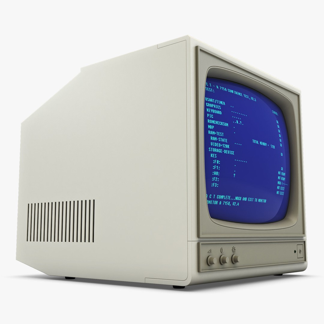 CRT Monitor 3D Model – High Poly Vintage Display, FBX, OBJ - View 8