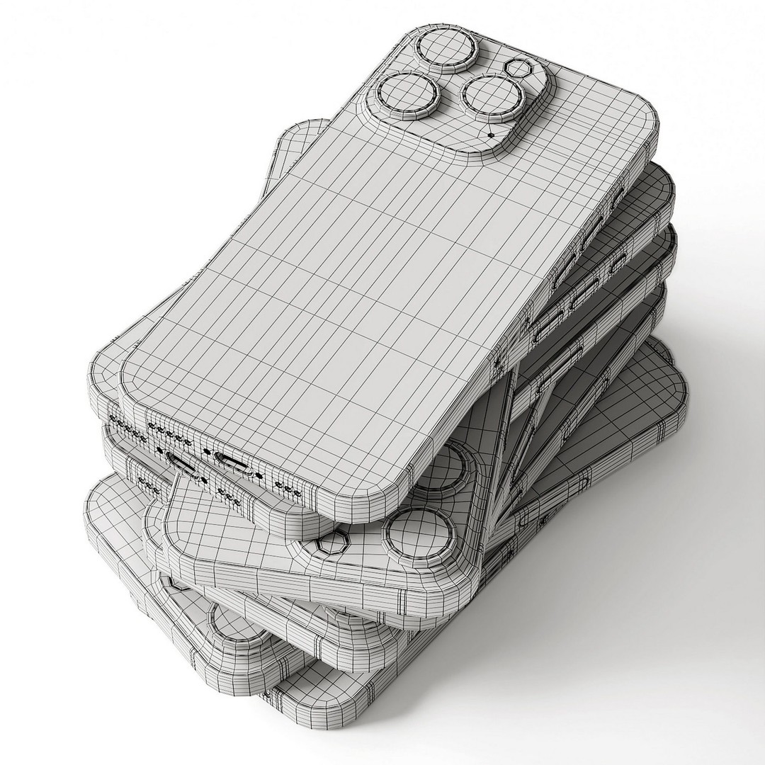 Apple iPhone 15 Pro 3D Model – High Poly PBR Asset, FBX, Game Ready