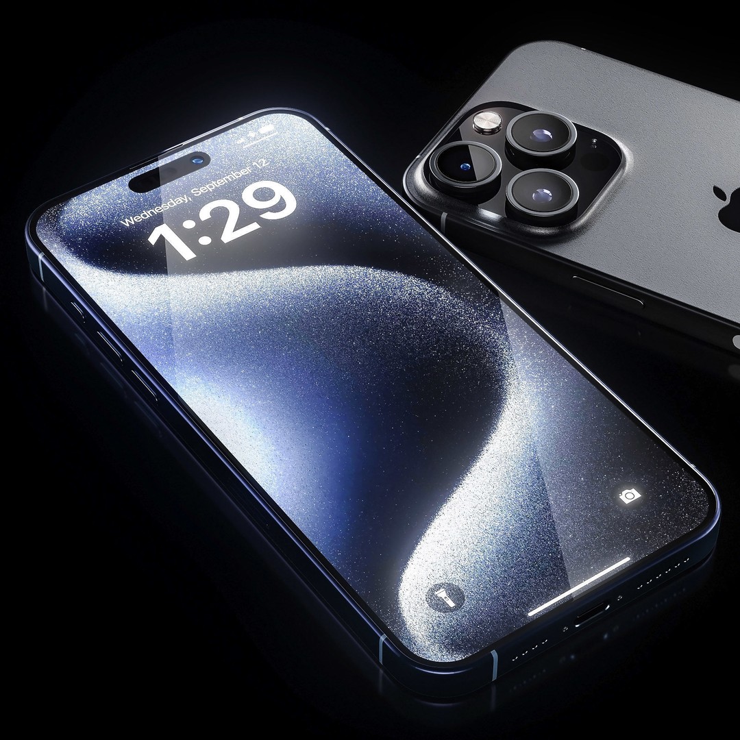 Apple iPhone 15 Pro 3D Model – High Poly PBR Asset, FBX, Game Ready - View 3