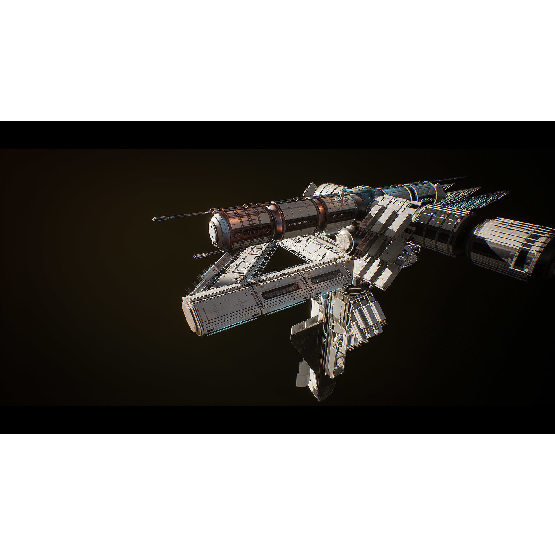 Orbital Space Station Kit - Low-Poly Game-Ready 3D Model