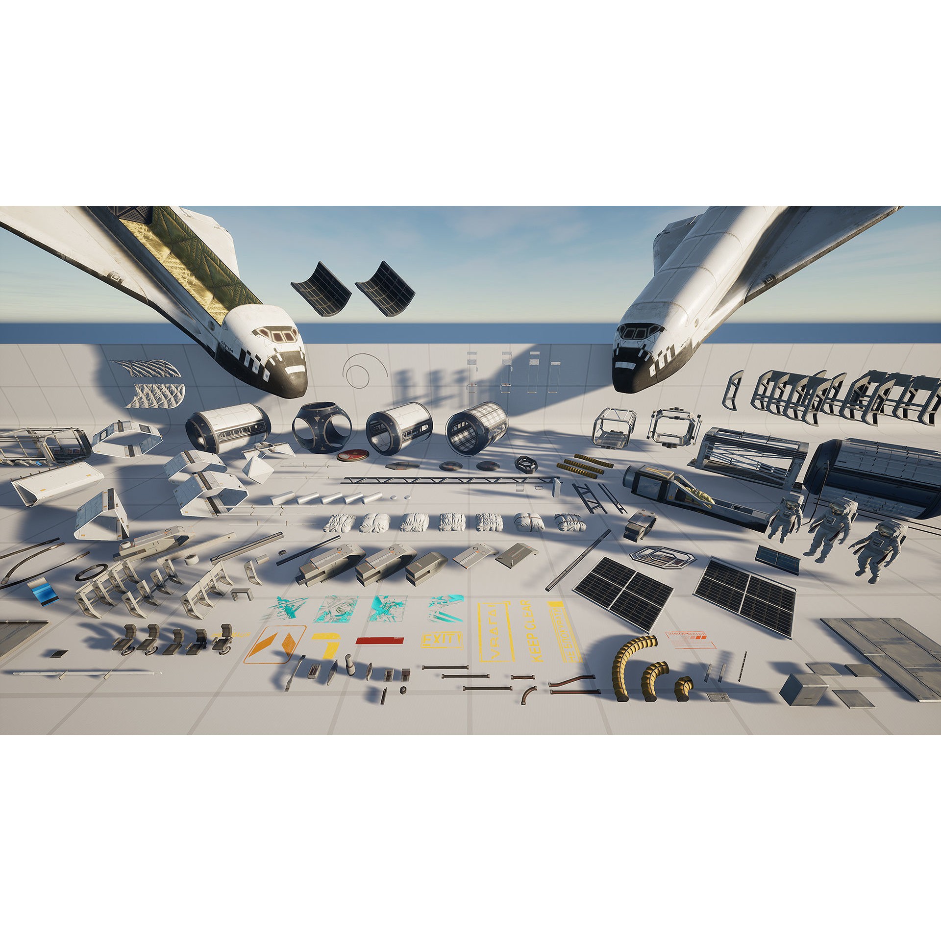 Orbital Space Station Kit - Low-Poly Game-Ready 3D Model - View 8