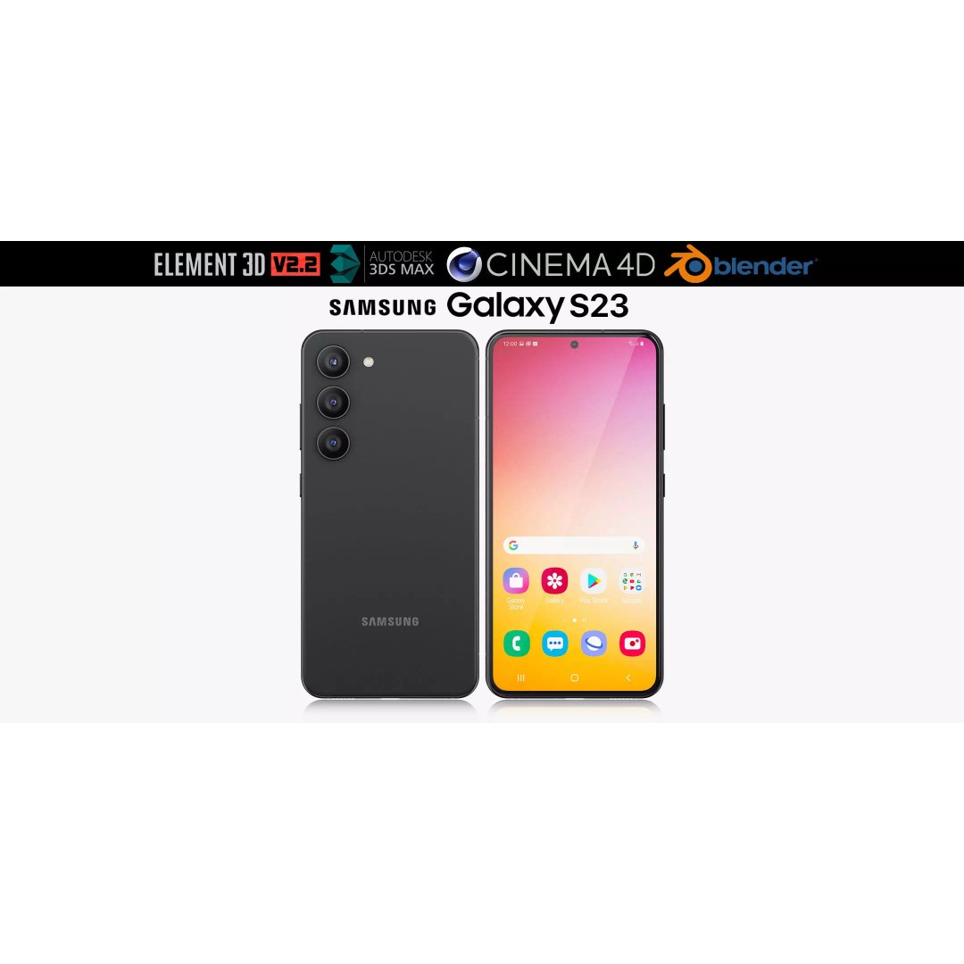 Samsung Galaxy S23 3D Model – Realistic Phone Asset, PBR, Blender, FBX - View 2