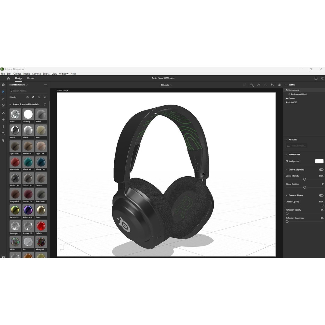Arctis Nova 5X Wireless 3D Model – Low Poly Audio Headphone, FBX - View 17