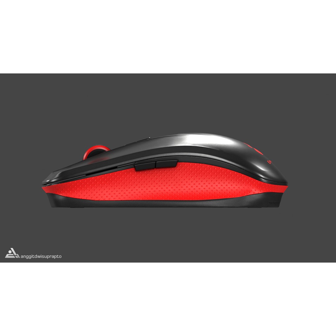 Wireless Mouse 3D Model – Low Poly Ergonomic Design, FBX - View 11