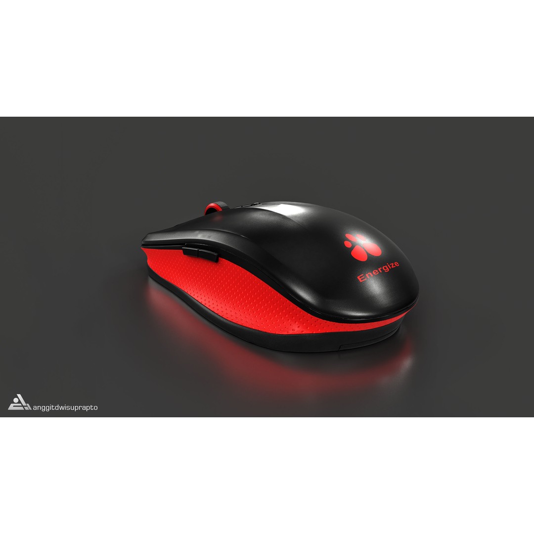 Wireless Mouse 3D Model – Low Poly Ergonomic Design, FBX - View 13