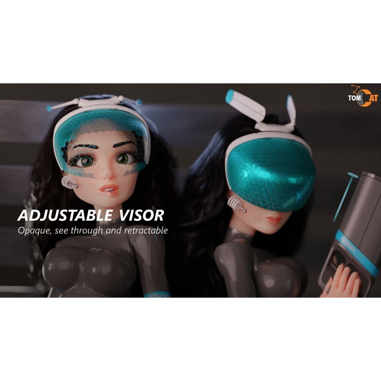 Groovy Space Girl - Low-Poly Game-Ready 3D Model - View 15
