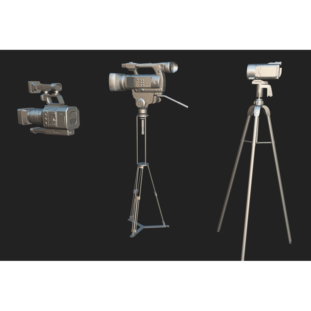 Camcorder 3D Model – Low Poly Game Asset with PBR Textures - View 14