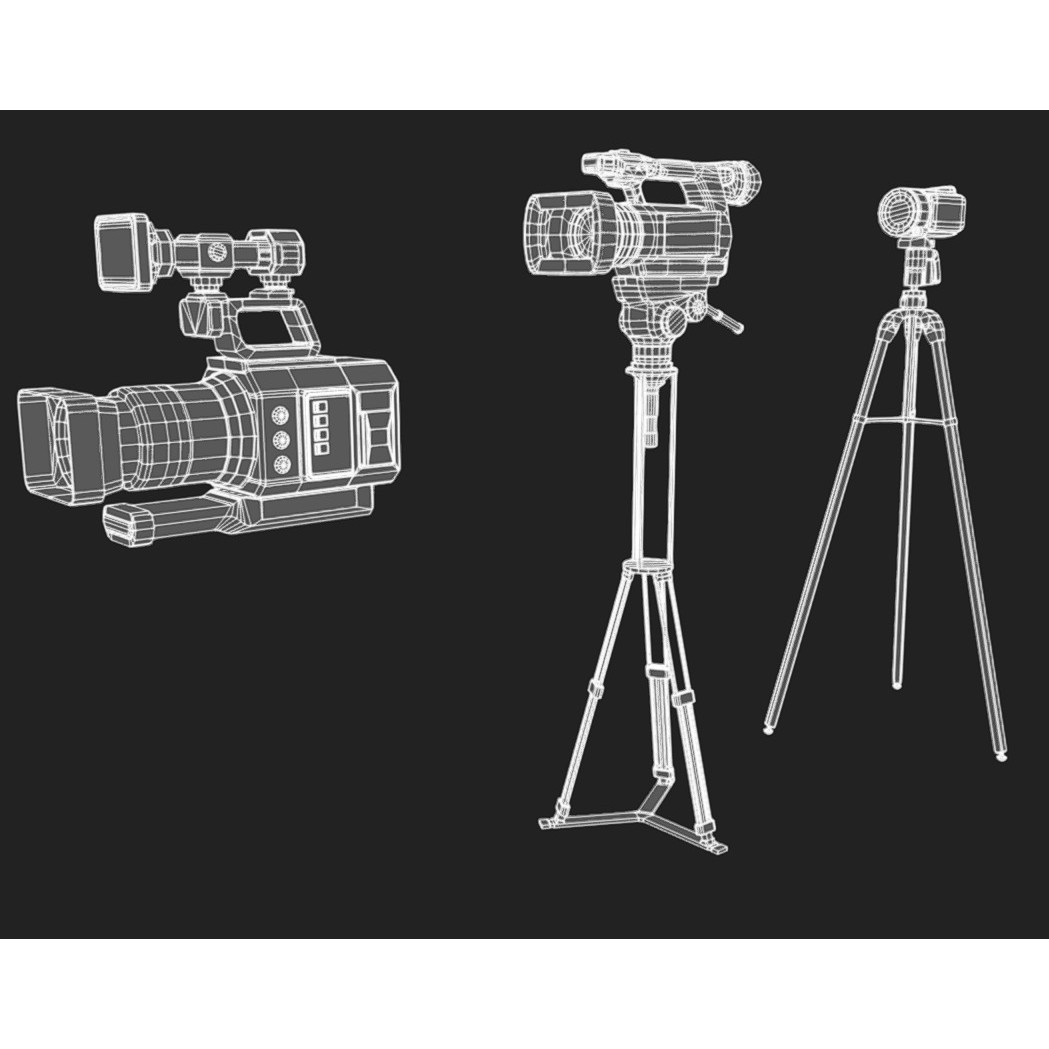 Camcorder 3D Model – Low Poly Game Asset with PBR Textures - View 15