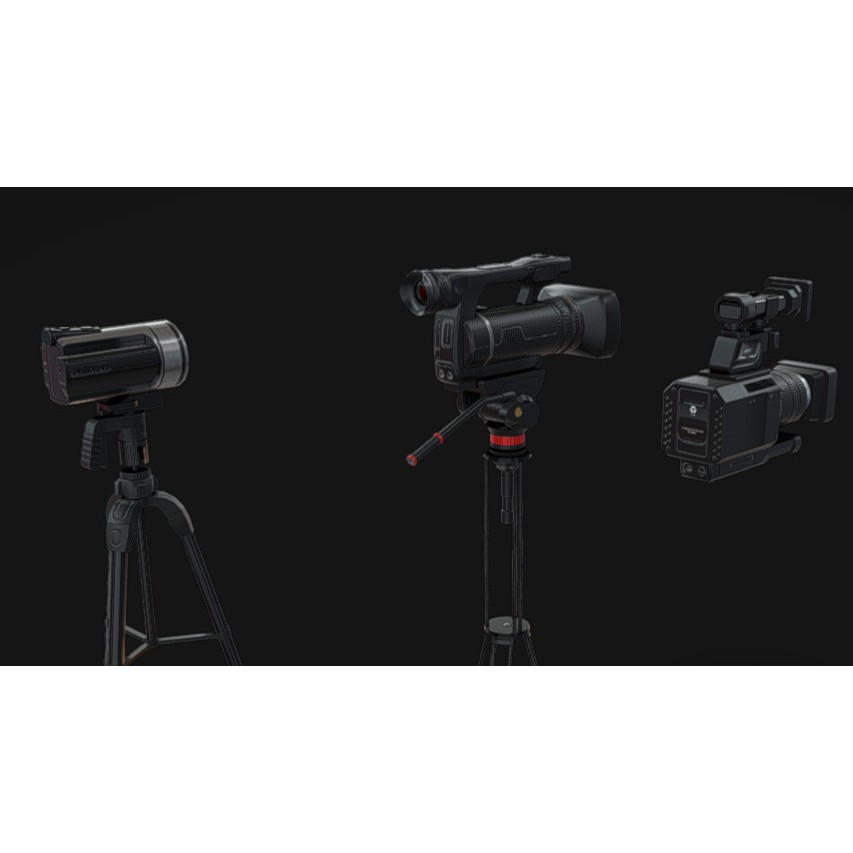 Camcorder 3D Model – Low Poly Game Asset with PBR Textures - View 4