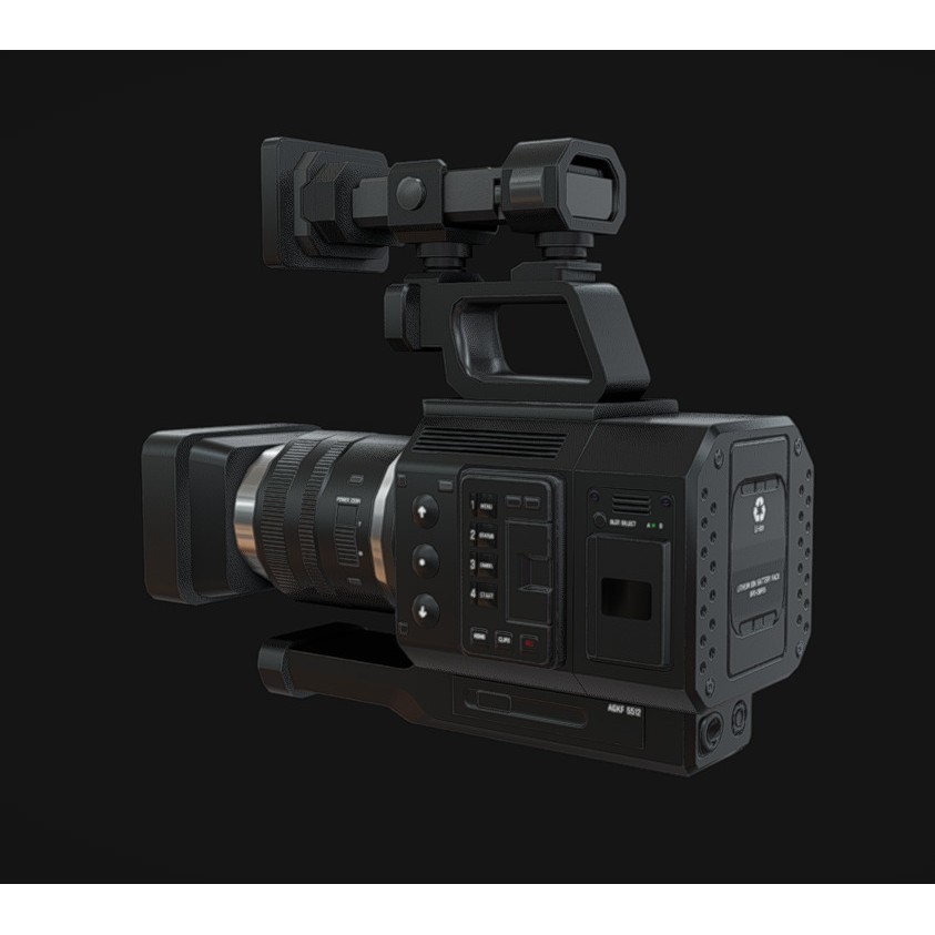 Camcorder 3D Model – Low Poly Game Asset with PBR Textures - View 5