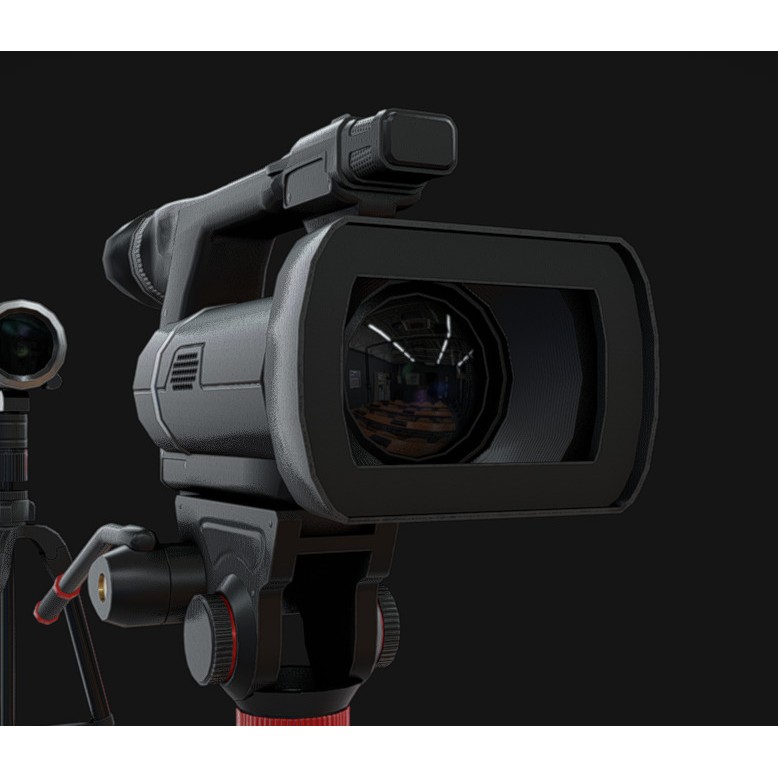 Camcorder 3D Model – Low Poly Game Asset with PBR Textures - View 7