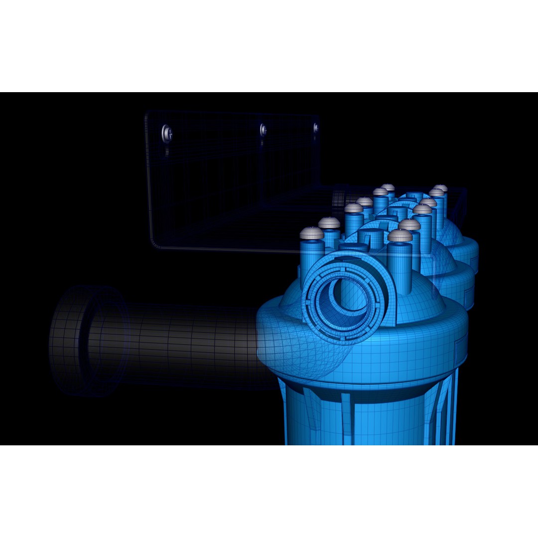 Water Purifier 3D Model – Low Poly Industrial Filter System, FBX - View 6