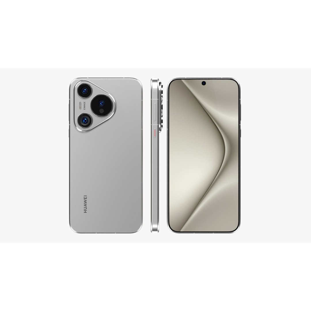 Huawei Pura 70 White 3D Model – Low Poly Game Asset, FBX, PBR Textures - View 4