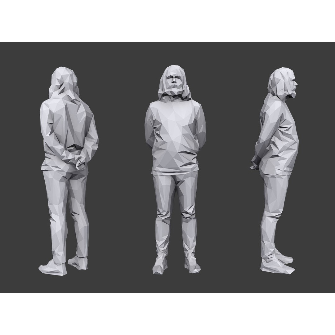 Casual Characters 3D Model – Low Poly Game Asset, FBX & OBJ - View 5