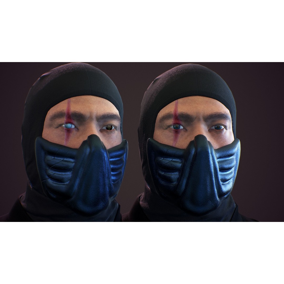 Realistic Eye 3D Model – Low Poly Game Asset with 16 Colors - View 6