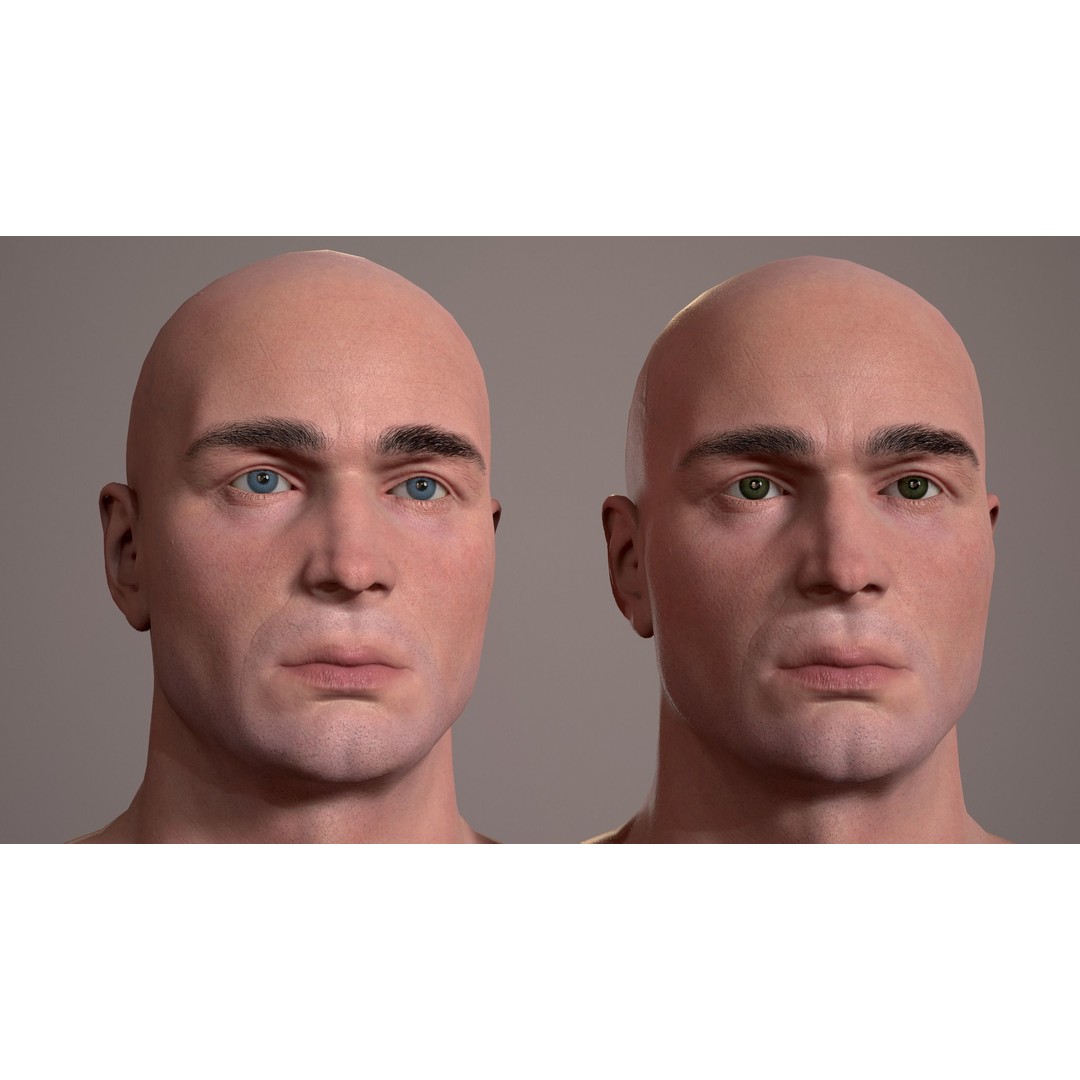 Realistic Eye 3D Model – Low Poly Game Asset with 16 Colors - View 7