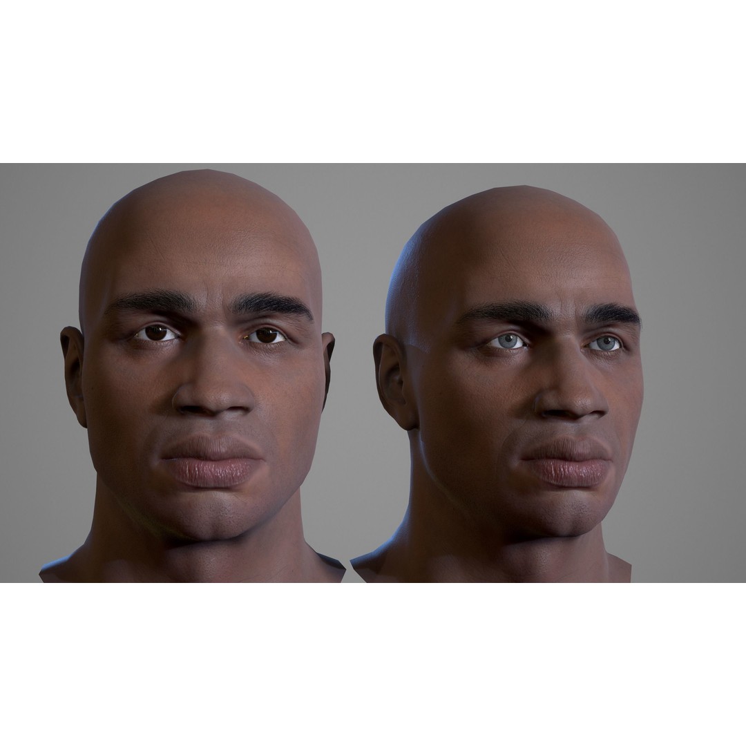 Realistic Eye 3D Model – Low Poly Game Asset with 16 Colors - View 8