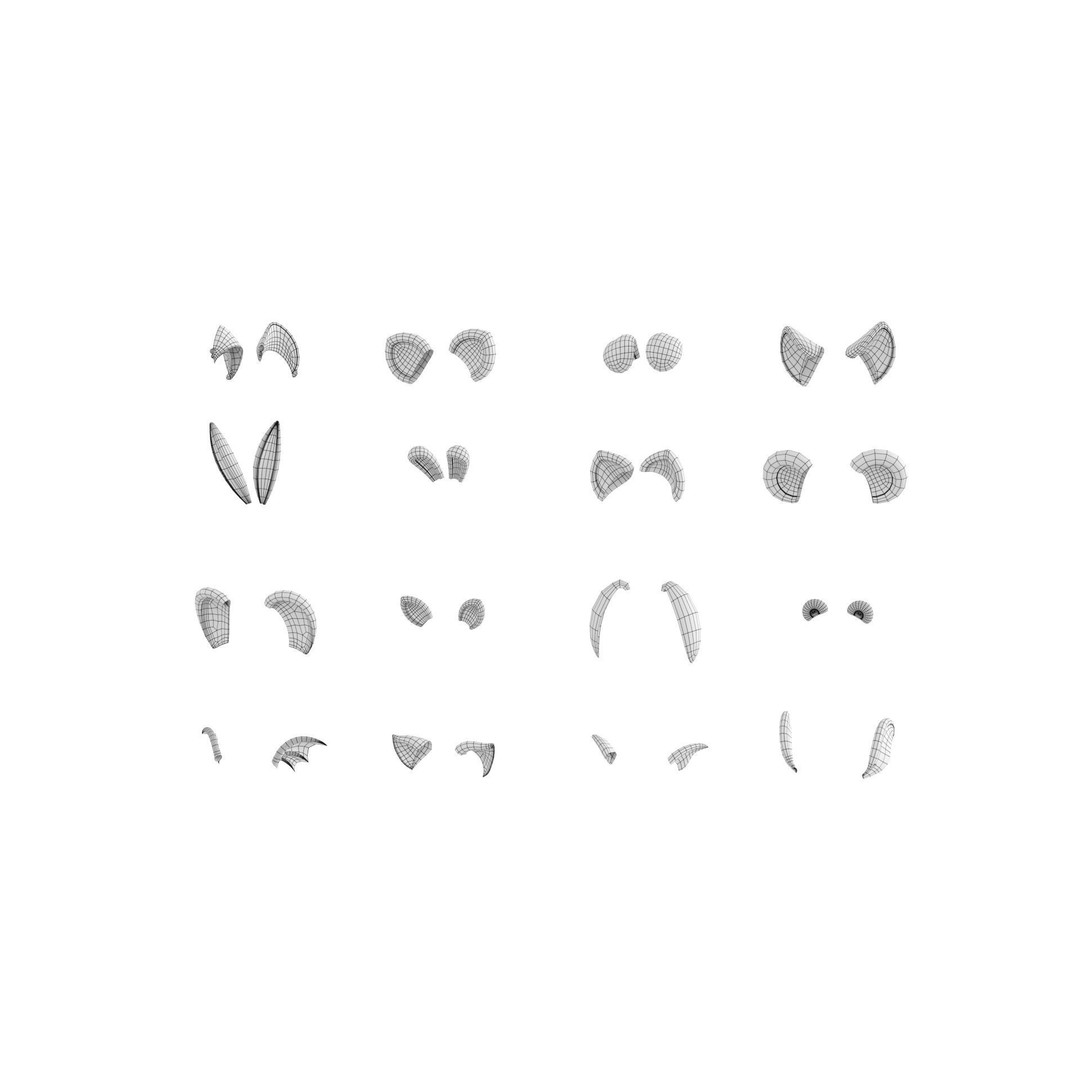 Cartoon Ears 3D Model – Cute Character Asset, FBX, PBR Textures