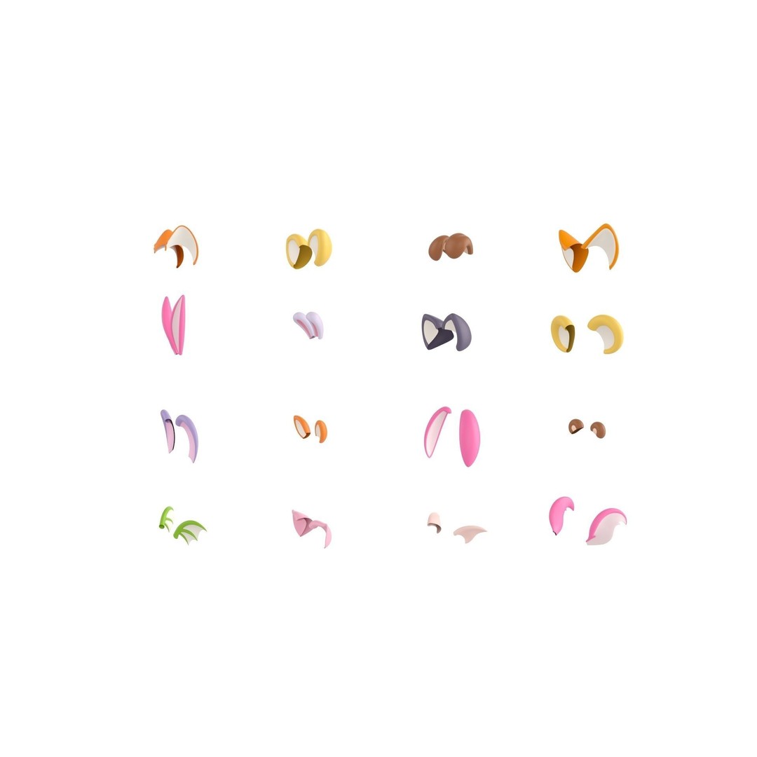 Cartoon Ears 3D Model – Cute Character Asset, FBX, PBR Textures - View 4