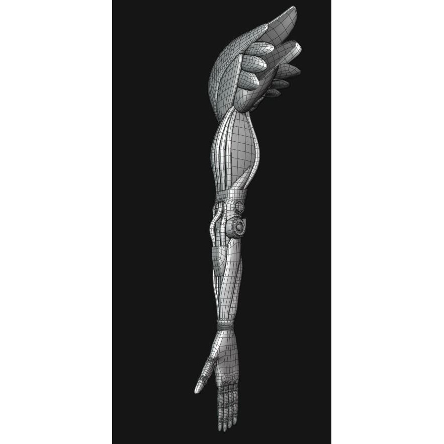 Prosthetic Arm 3D Model – Low Poly Rigged Character Asset, FBX