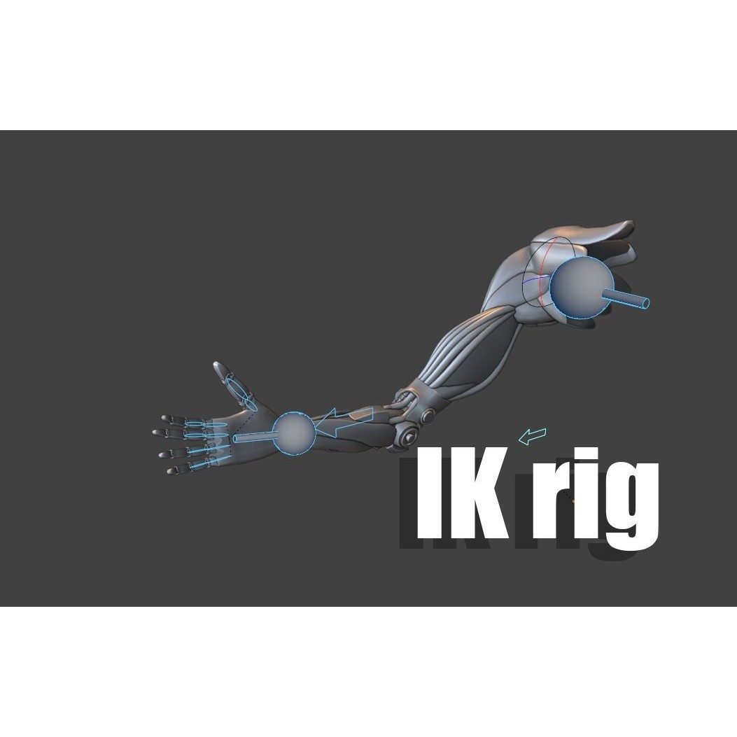 Prosthetic Arm 3D Model – Low Poly Rigged Character Asset, FBX - View 10