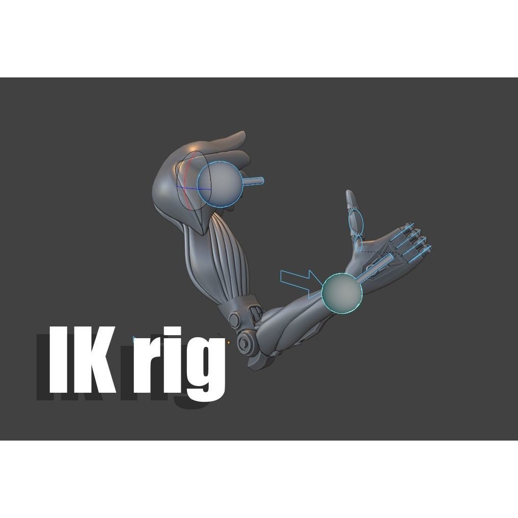 Prosthetic Arm 3D Model – Low Poly Rigged Character Asset, FBX - View 11
