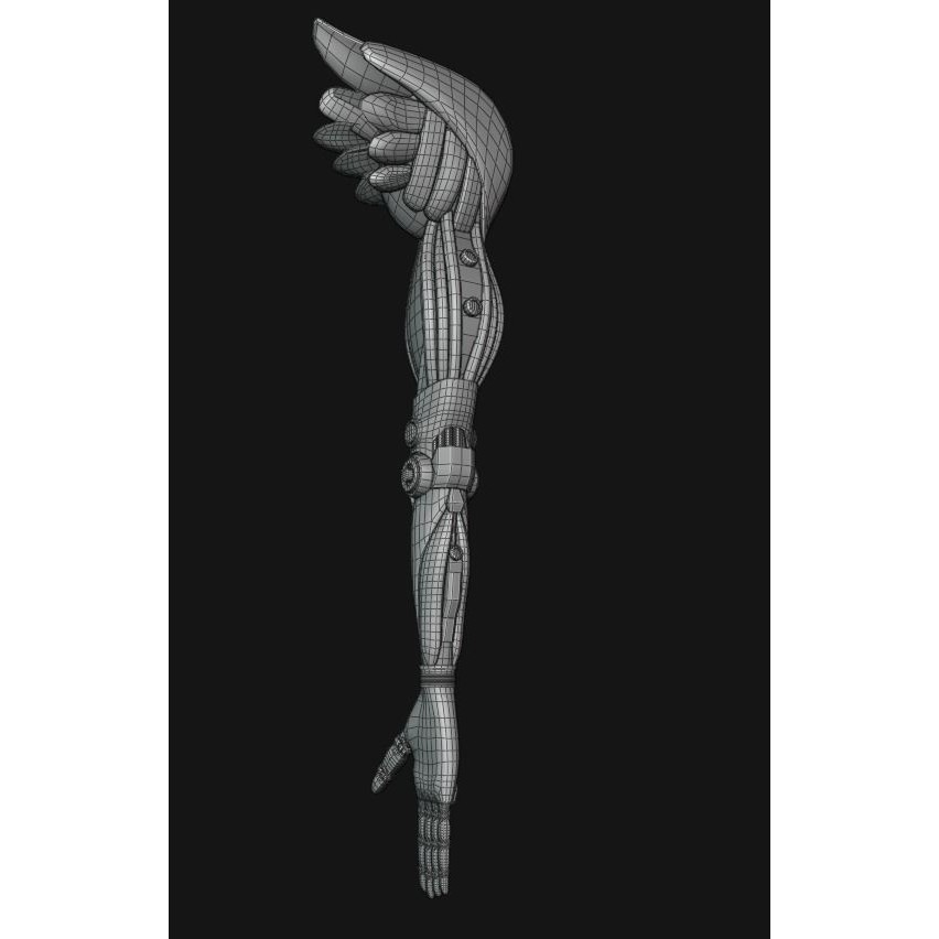 Prosthetic Arm 3D Model – Low Poly Rigged Character Asset, FBX - View 15
