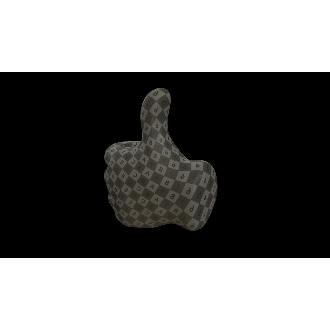 Emoji Hand Thumbs Up 3D Model – Low Poly Icon with PBR Textures
