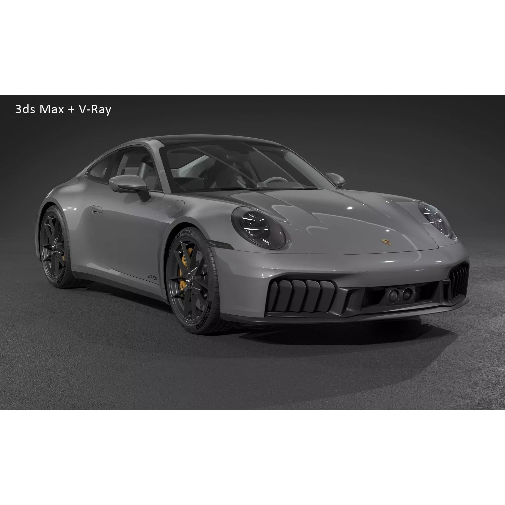 2026 Porsche 911 Carrera 4 GTS Coupe - Game-Ready 3D Model - View 27