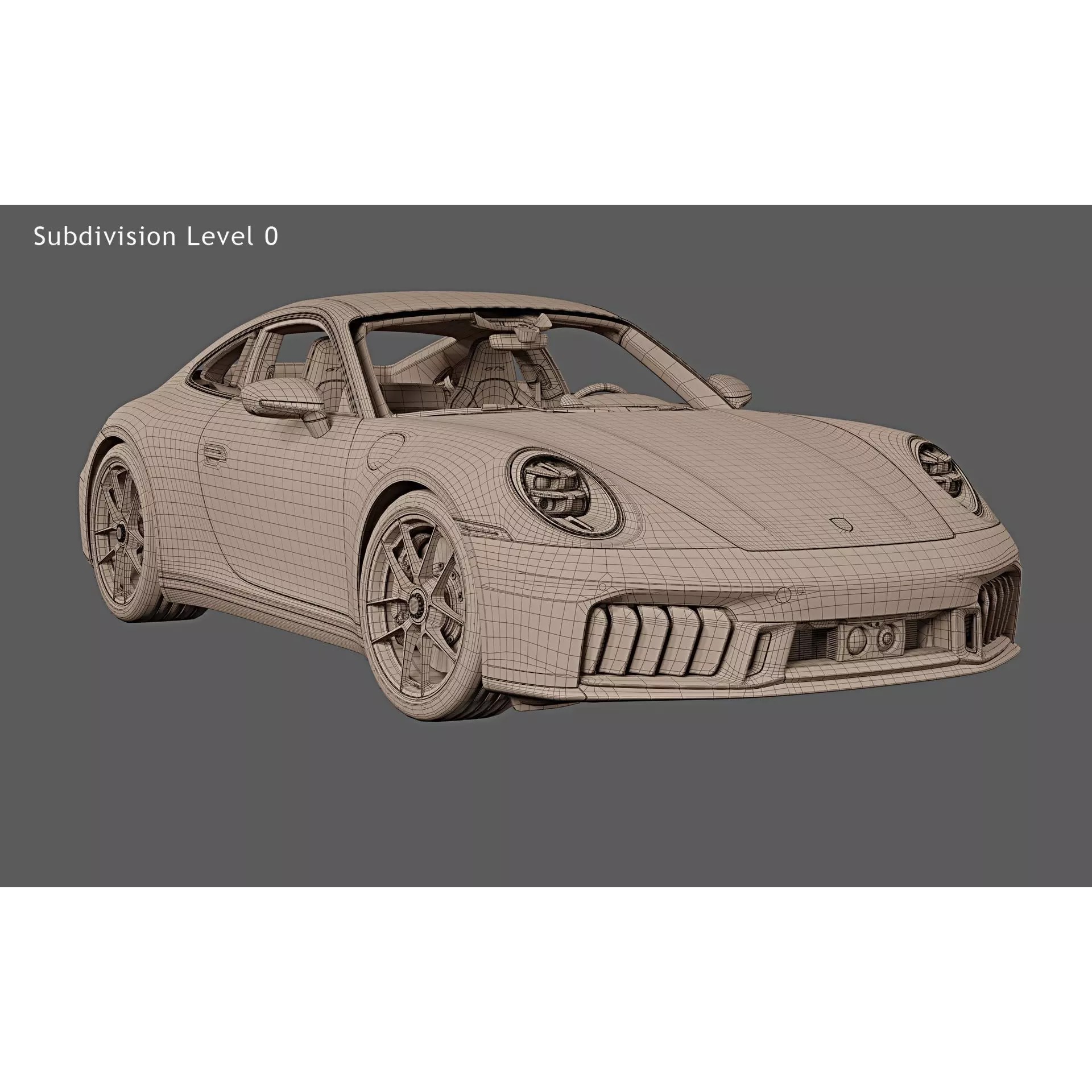 2026 Porsche 911 Carrera 4 GTS Coupe - Game-Ready 3D Model - View 28