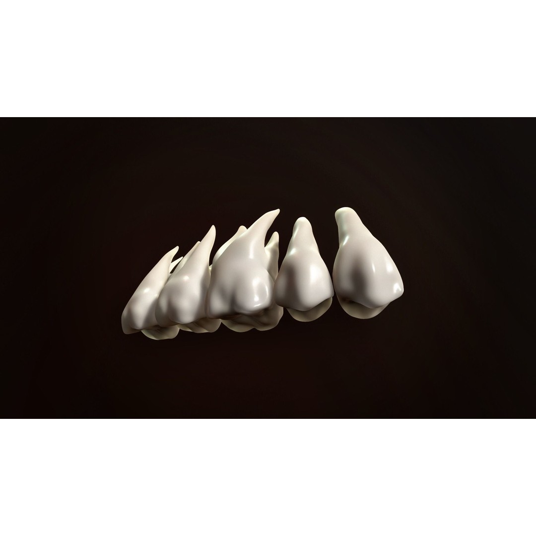 Teeth Pack 3D Model – Low Poly Game Asset, PBR Textures, FBX - View 5