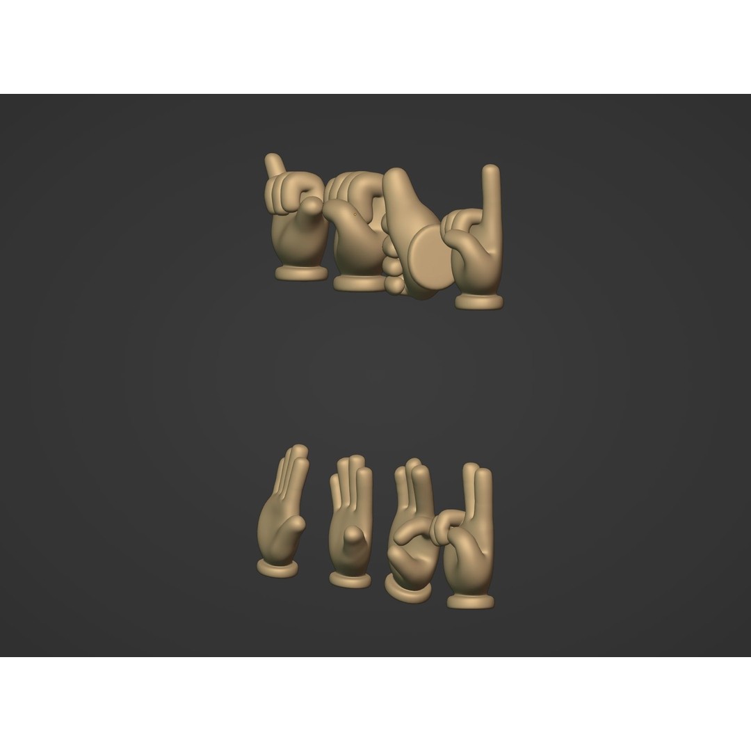 Cartoon Hands 3D Model – Low Poly Character Pack for Animation - View 15