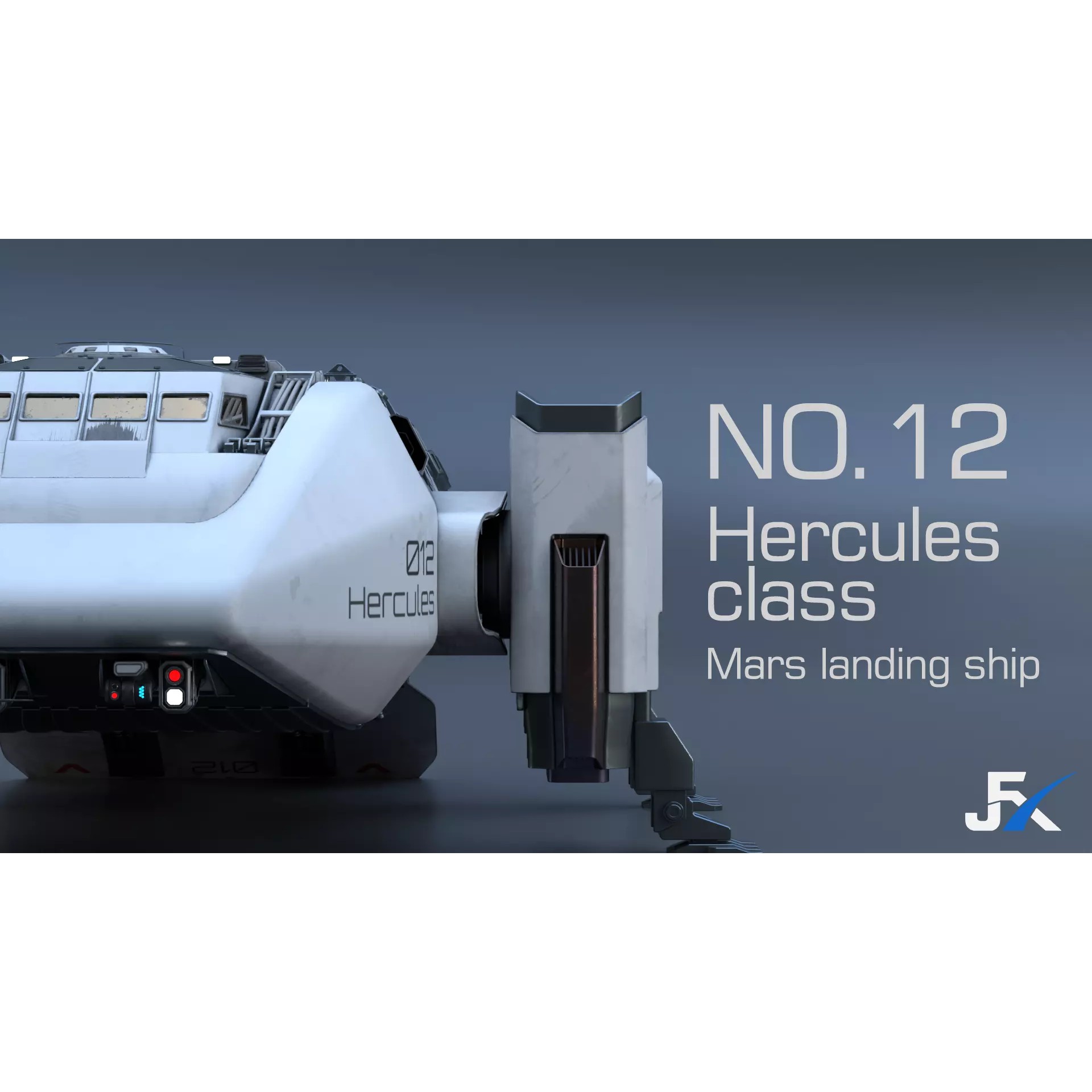 Hercules Mars Lander - Game-Ready 3D Model - View 2