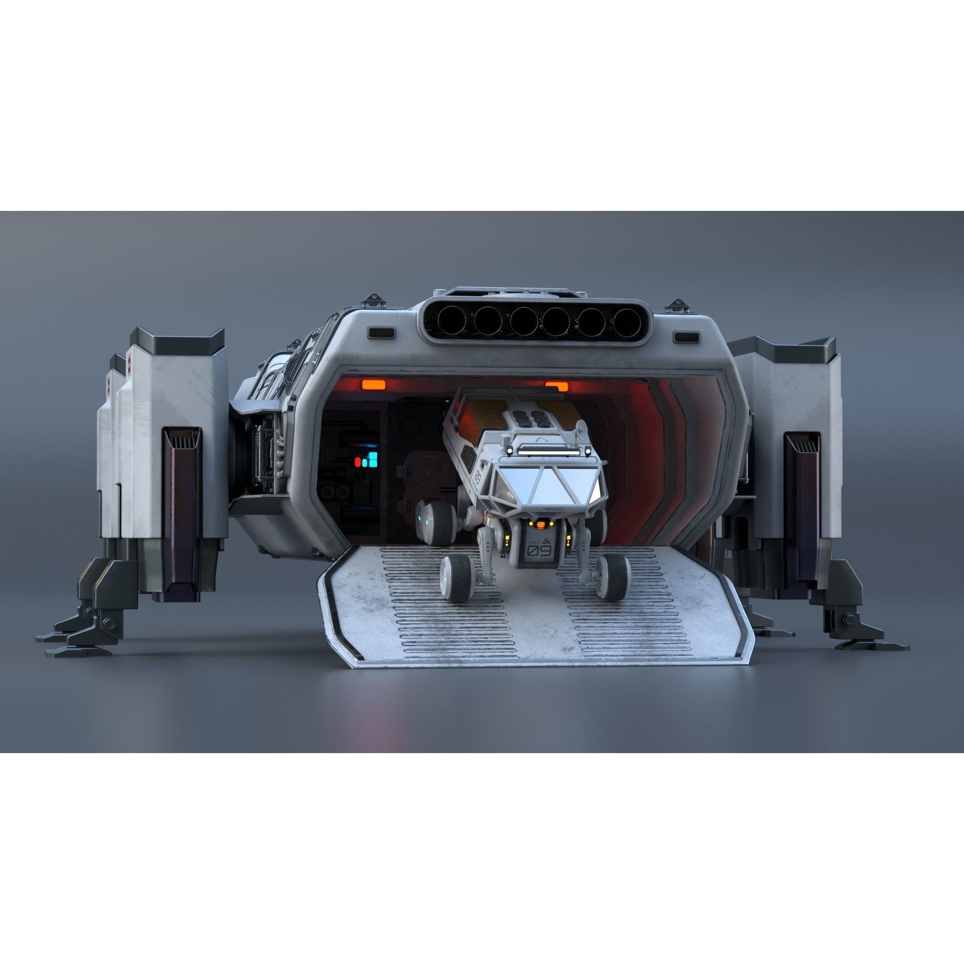 Hercules Mars Lander - Game-Ready 3D Model - View 6