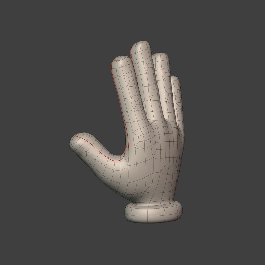 Cartoon Hand 3D Model – Rigged Low-Poly Character Asset, FBX - View 10