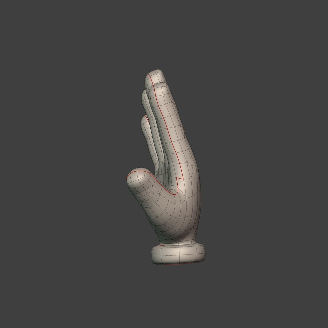 Cartoon Hand 3D Model – Rigged Low-Poly Character Asset, FBX - View 11