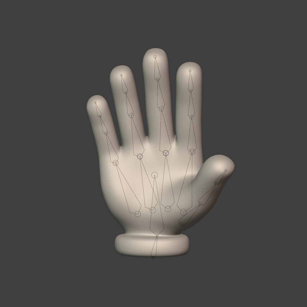 Cartoon Hand 3D Model – Rigged Low-Poly Character Asset, FBX - View 12
