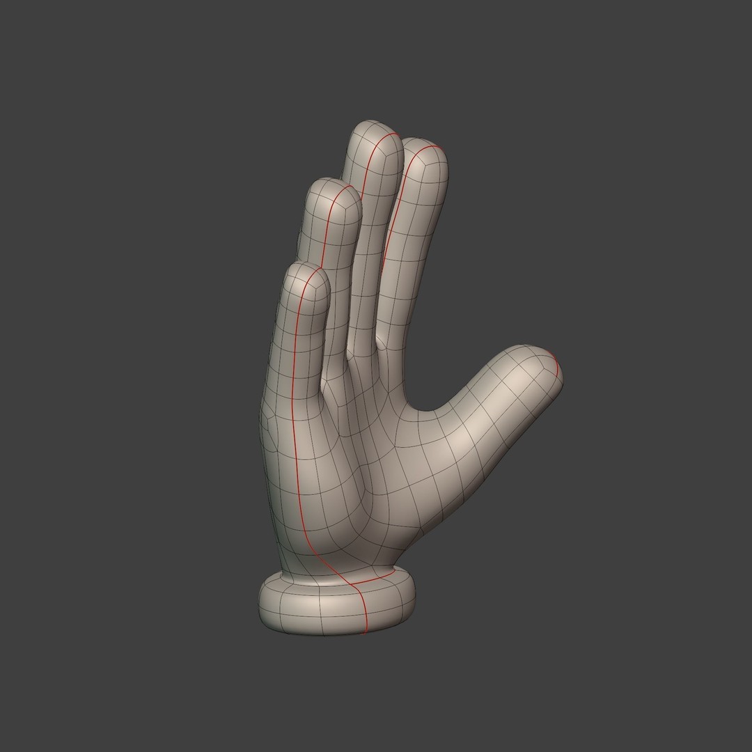Cartoon Hand 3D Model – Rigged Low-Poly Character Asset, FBX - View 15