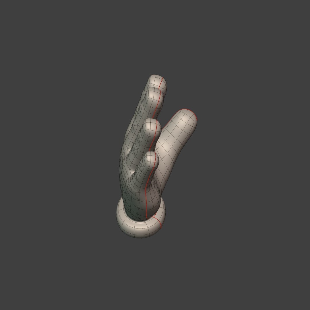 Cartoon Hand 3D Model – Rigged Low-Poly Character Asset, FBX - View 16