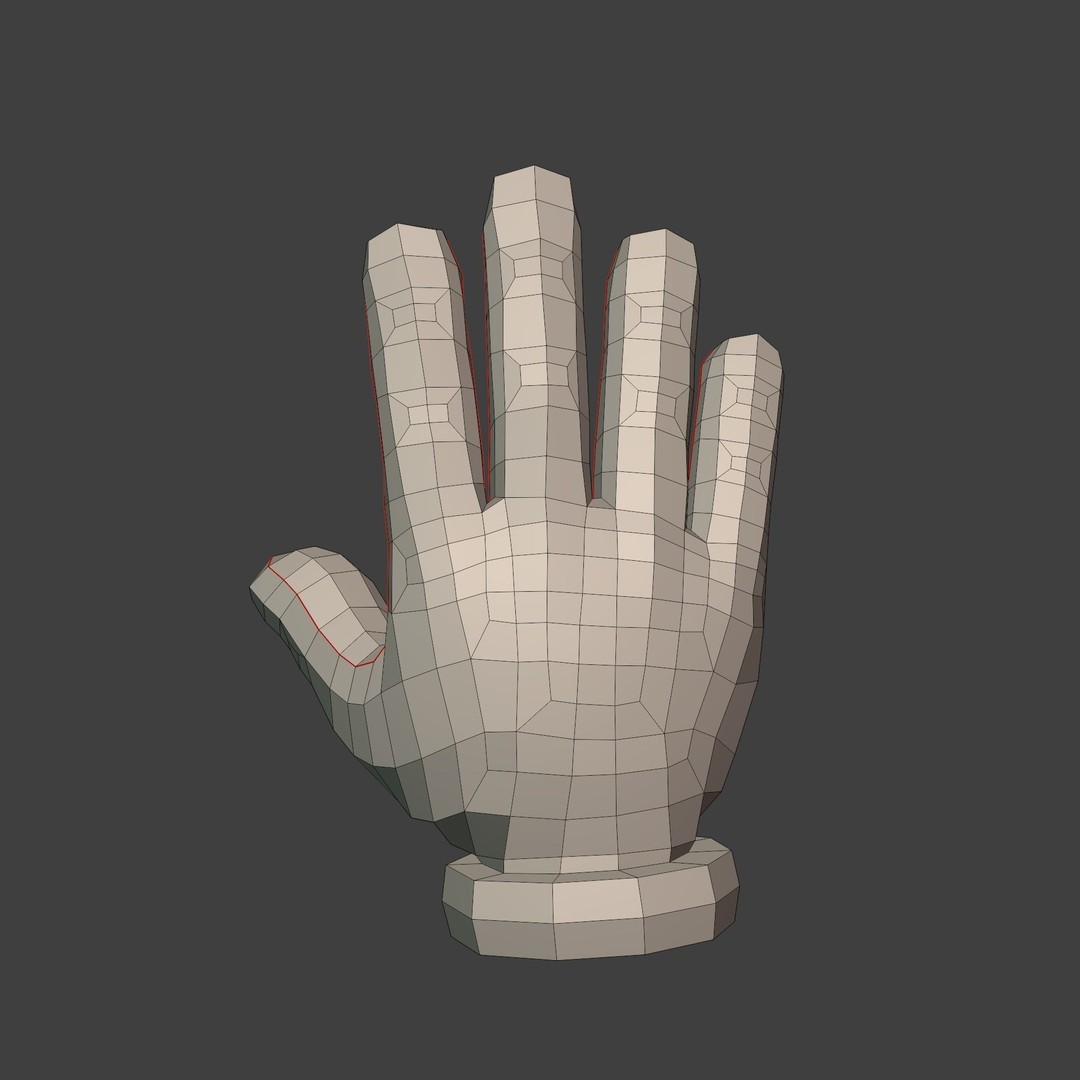 Cartoon Hand 3D Model – Rigged Low-Poly Character Asset, FBX - View 6