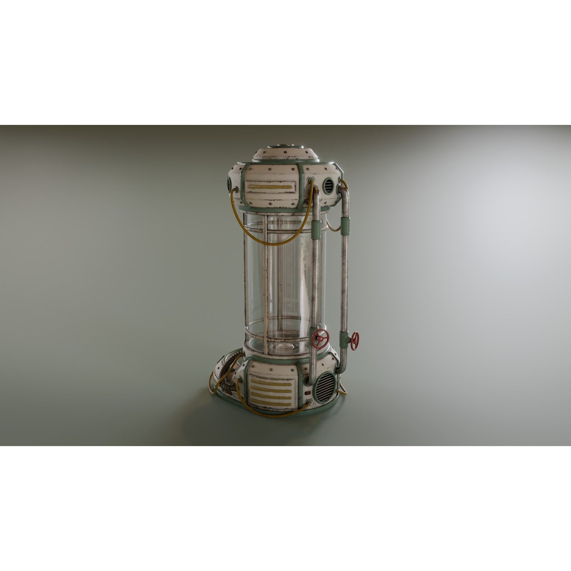 Cryogenic Hibernation Capsule - Low-Poly Game-Ready 3D Model - View 3