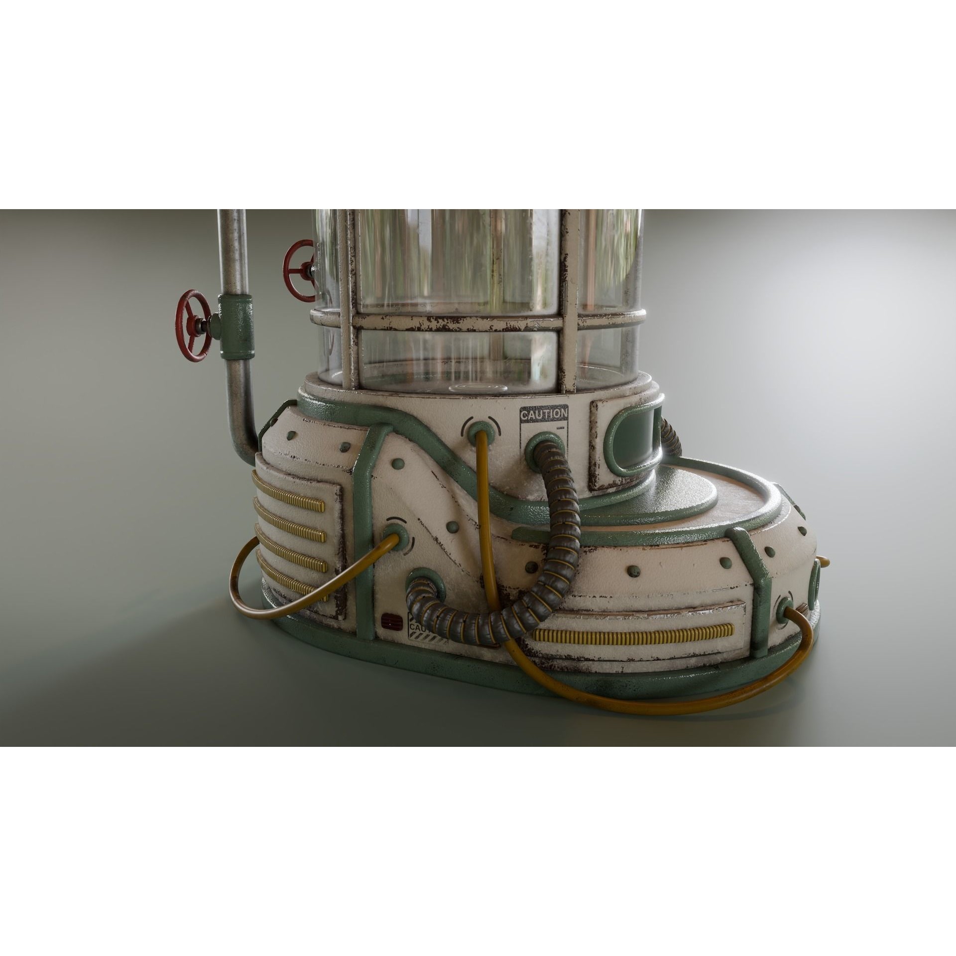 Cryogenic Hibernation Capsule - Low-Poly Game-Ready 3D Model - View 8
