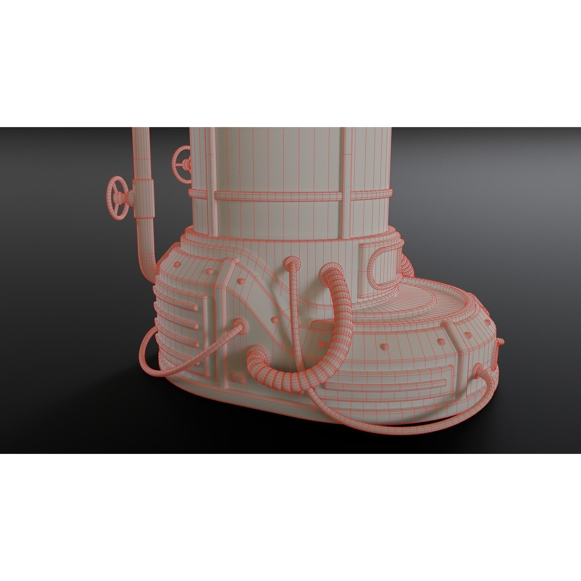 Cryogenic Hibernation Capsule - Low-Poly Game-Ready 3D Model - View 9