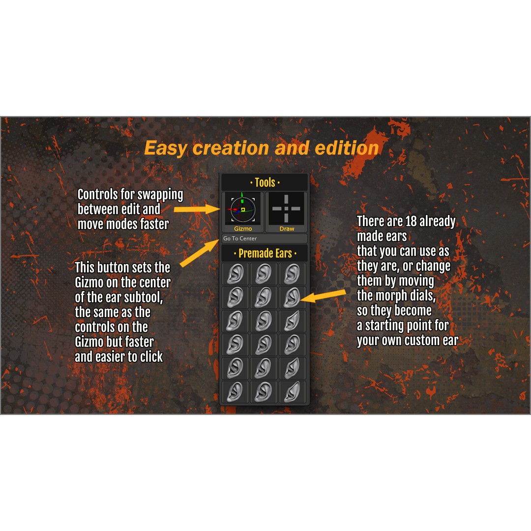 Ear Creator 3D Model – ZBrush Plugin for Custom Ears - View 7