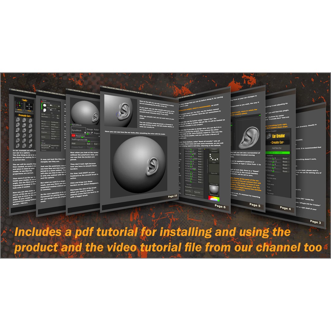 Ear Creator 3D Model – ZBrush Plugin for Custom Ears - View 8
